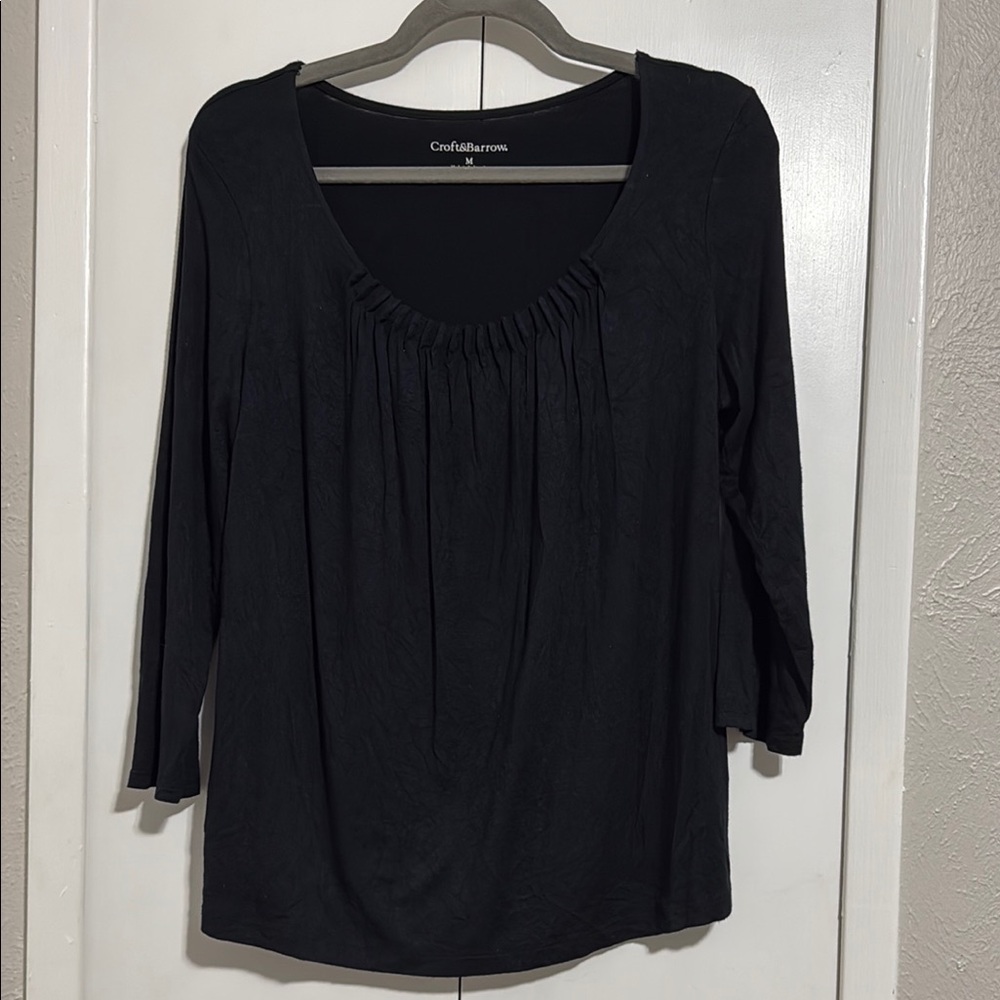 Croft & Barrow Women's Black Top